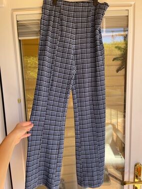 Ganni Checkered Trousers in Mini Check Granada